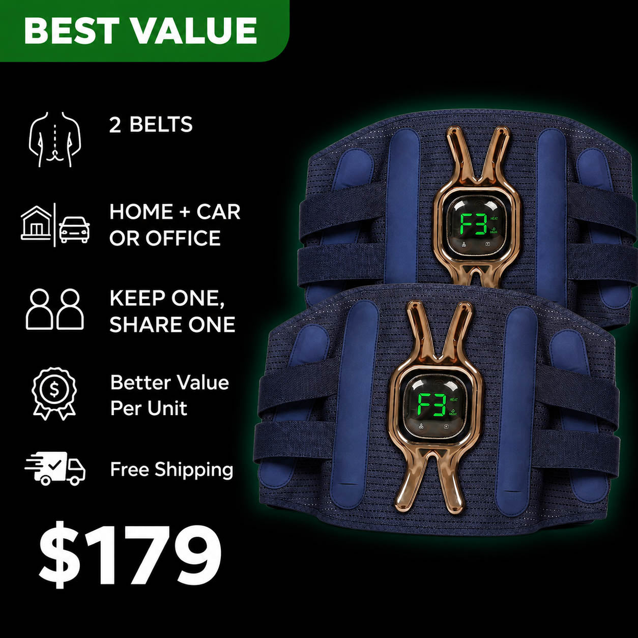 Trendyx Triple-Method Back Massager