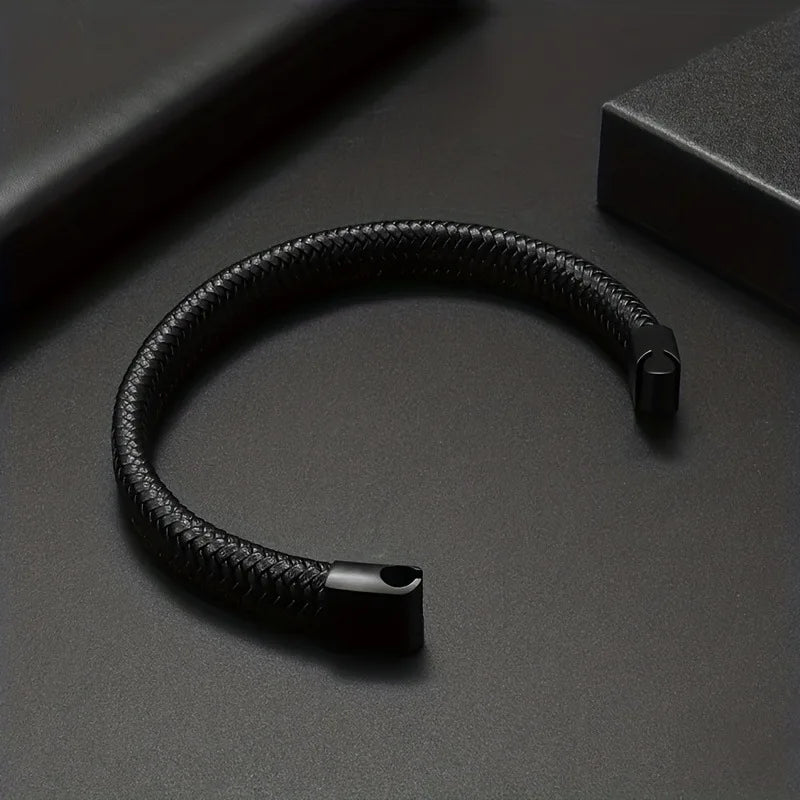 Magnetic Leather Bracelet
