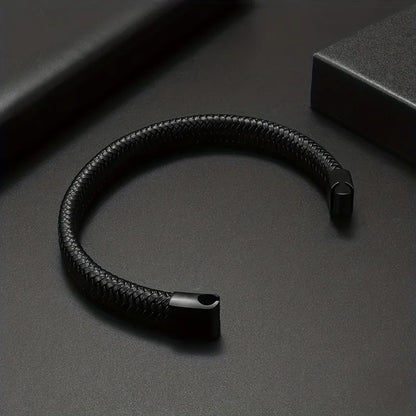 Magnetic Leather Bracelet