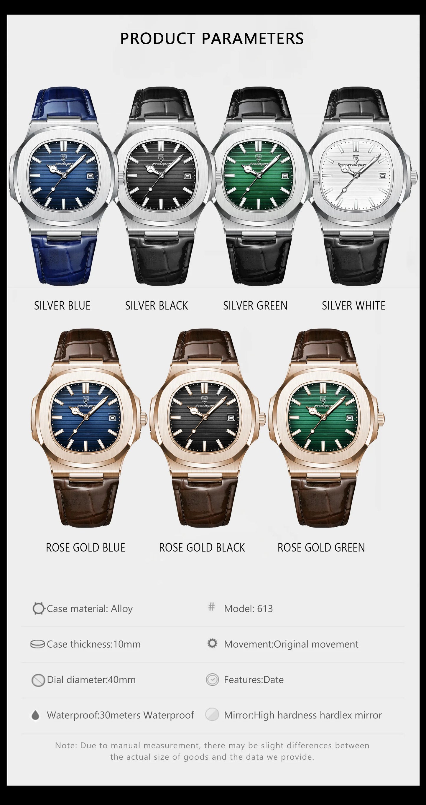 Top Luxury Square Man Watch