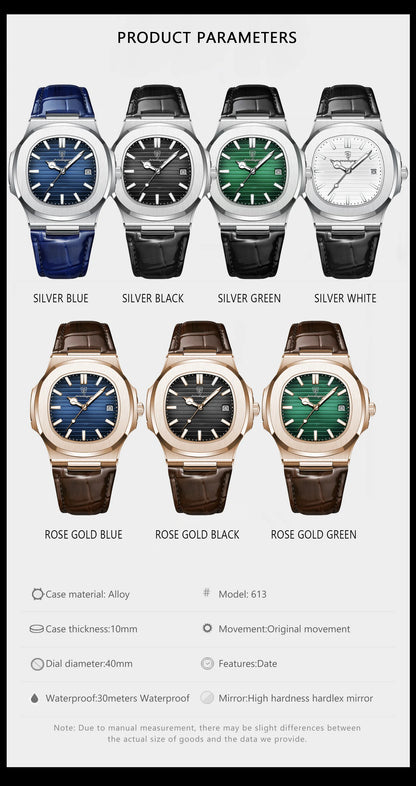 Top Luxury Square Man Watch