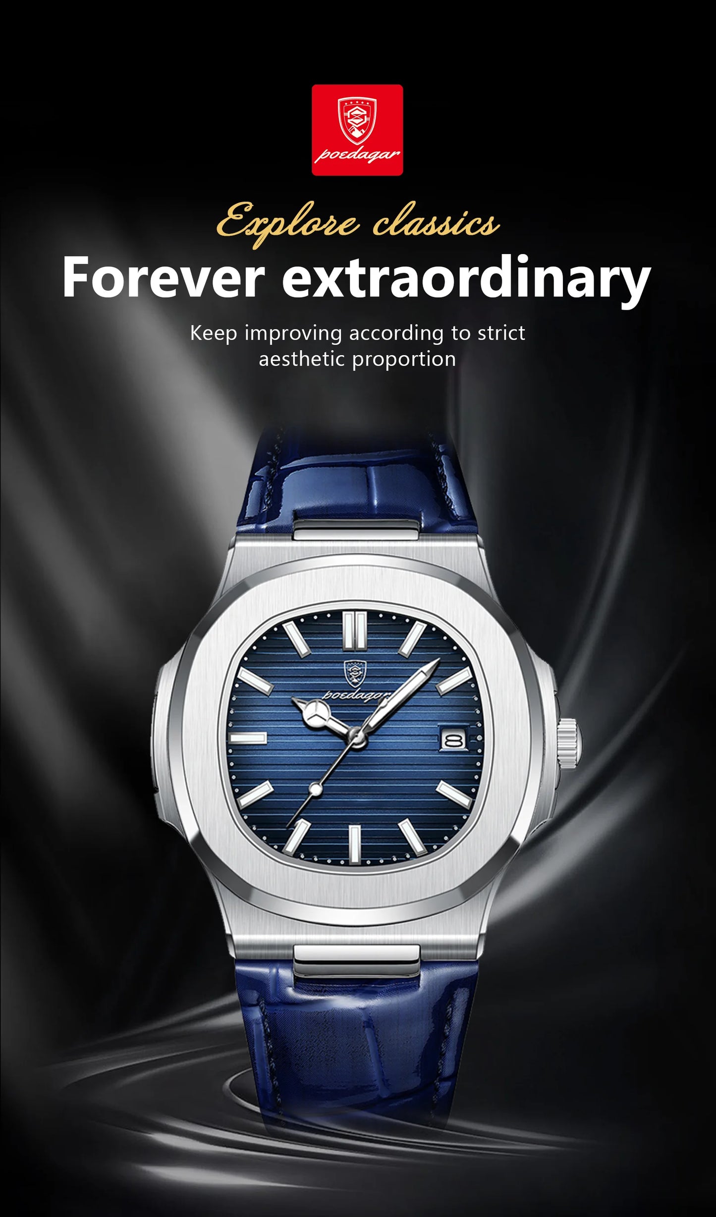 Top Luxury Square Man Watch