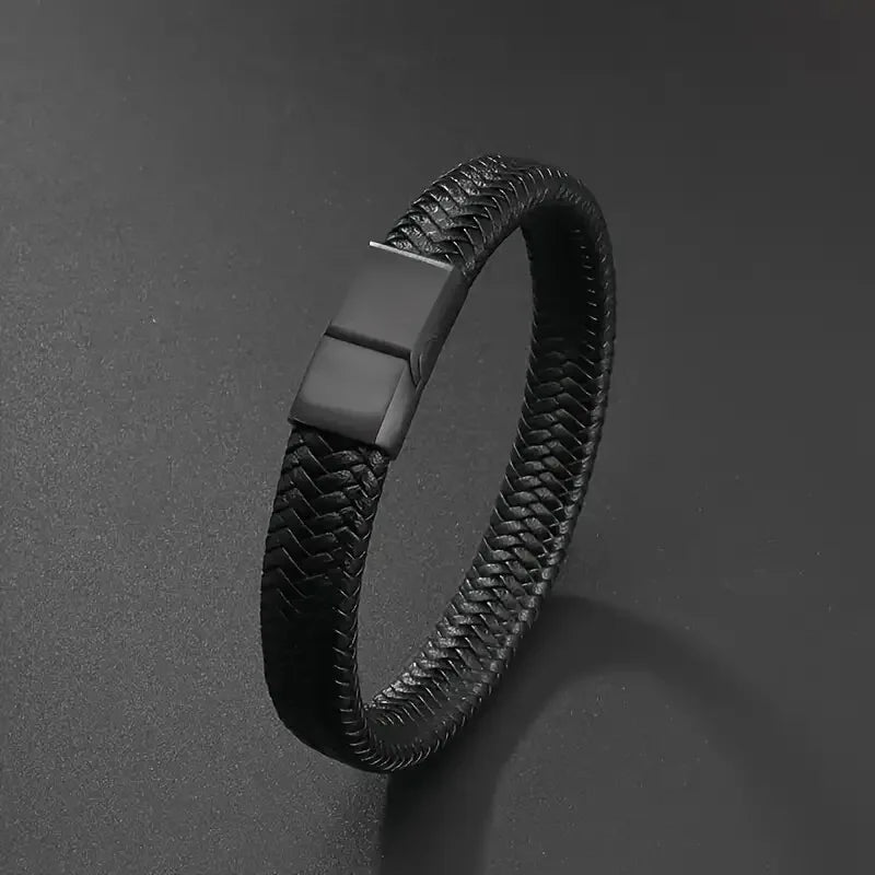 Magnetic Leather Bracelet
