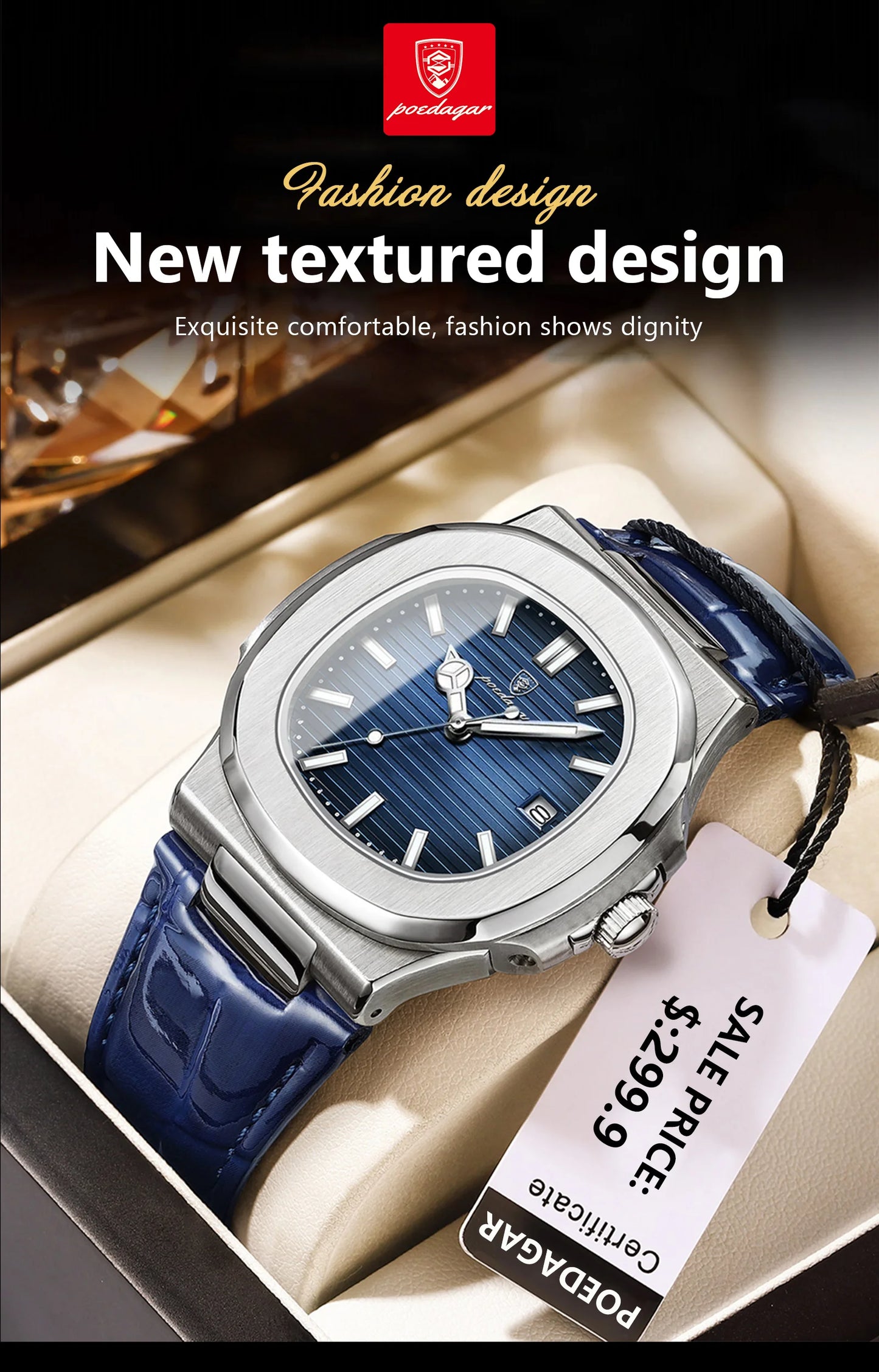 Top Luxury Square Man Watch