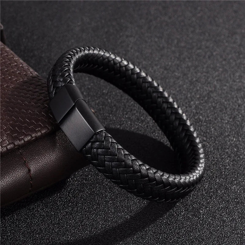 Magnetic Leather Bracelet