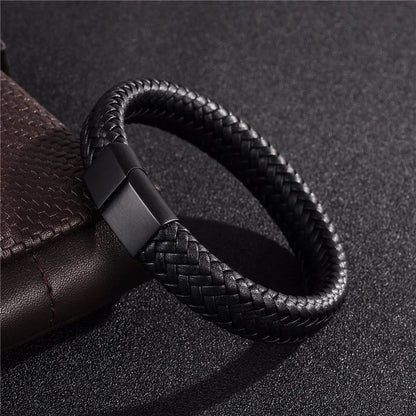 Magnetic Leather Bracelet